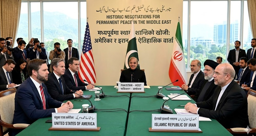 मध्यपूर्वमा स्थायी शान्तिको खोजी : इस्लामावादमा अमेरिका र इरान बीच ऐतिहासिक वार्ता
